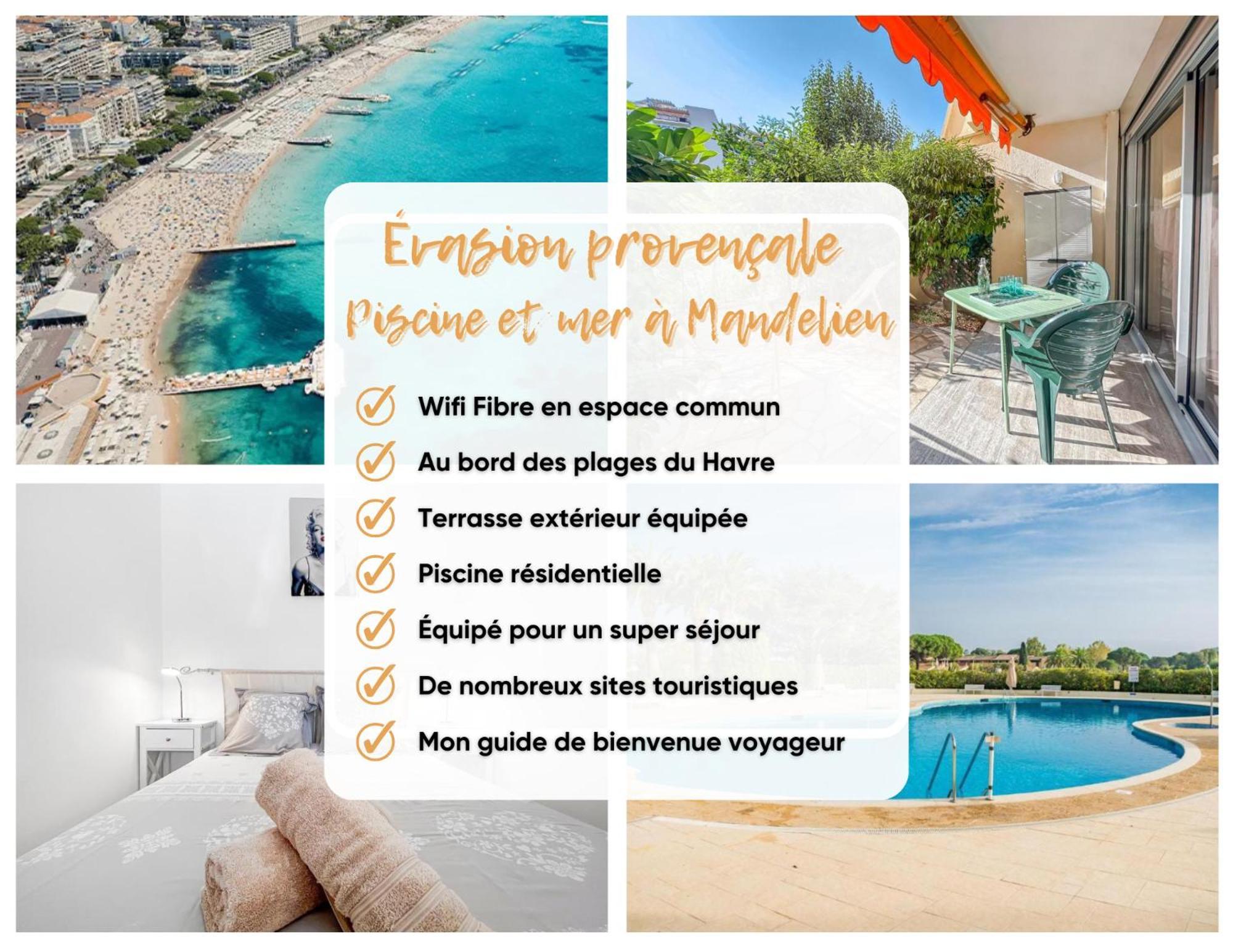 Evasion Provencale - Piscine Et Mer A Mandelieu Eksteriør billede
